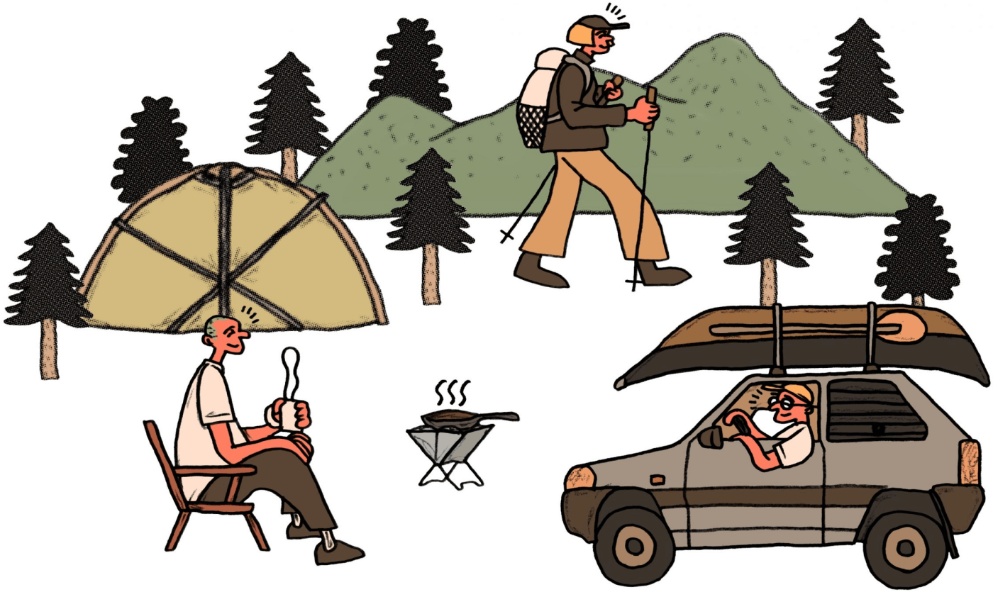 アウトドアを楽しんでいるイメージ