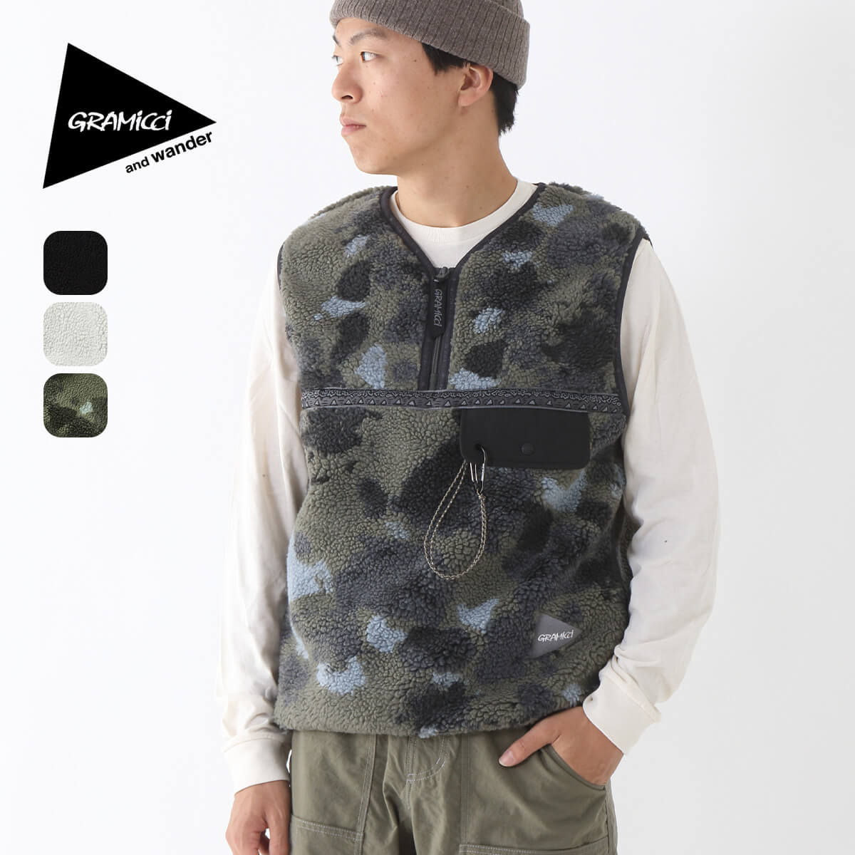 GRAMICCI×and wander グラミチ×アンドワンダー JQテープフリースベスト
