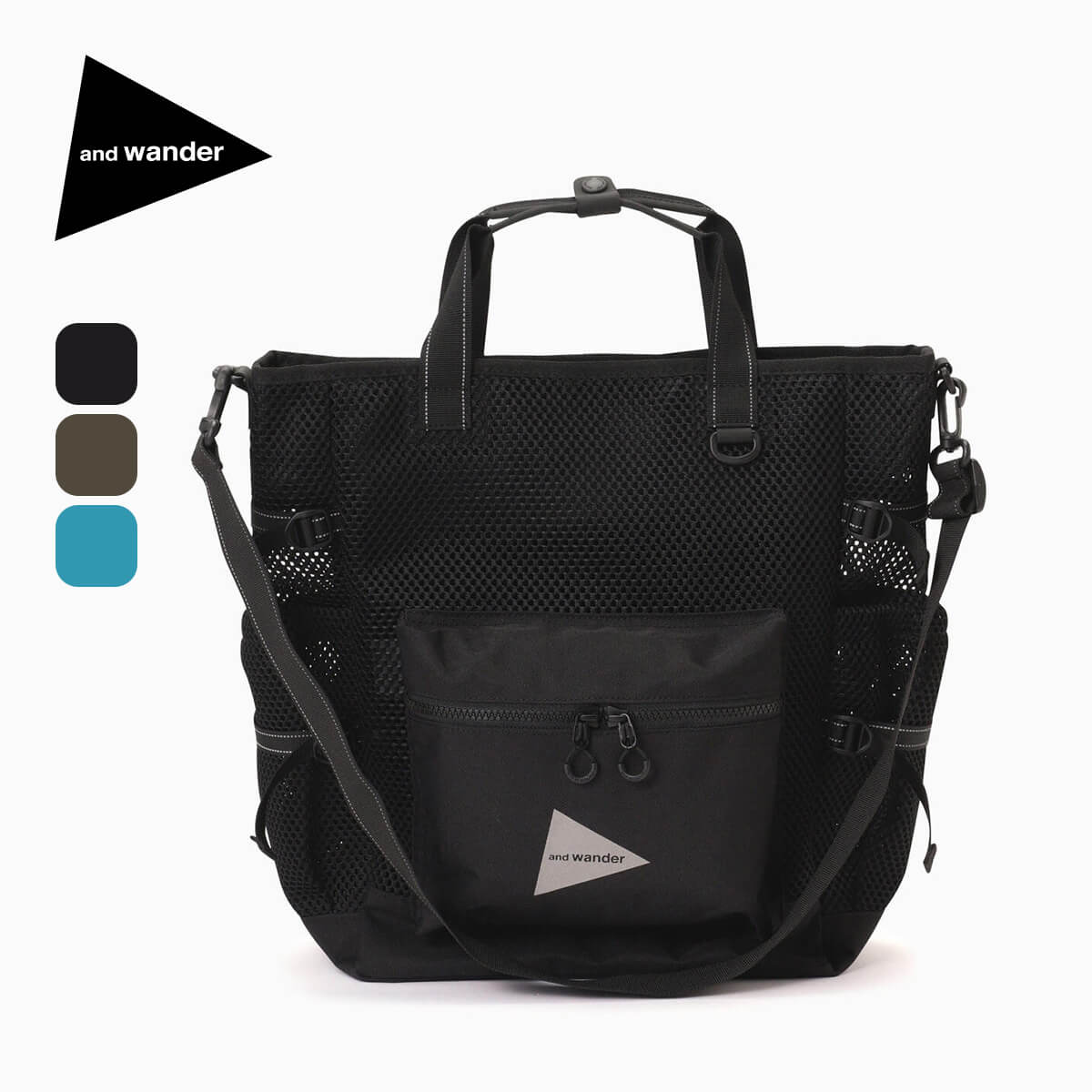 and wander アンドワンダー 3Dメッシュ2ウェイトートバッグ