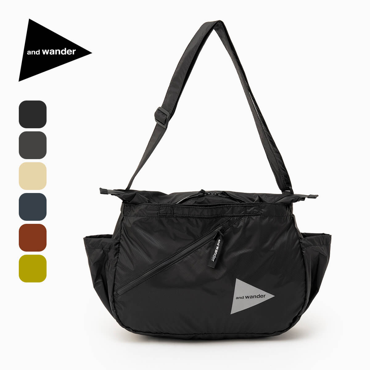and wander アンドワンダー シルショルダーバッグ