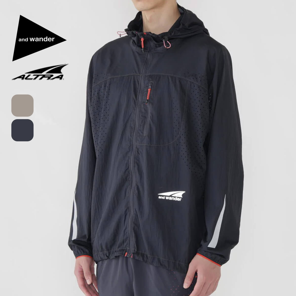 ALTRA×and wander アルトラ×アンドワンダー ベンチレーションウィンドジャケット