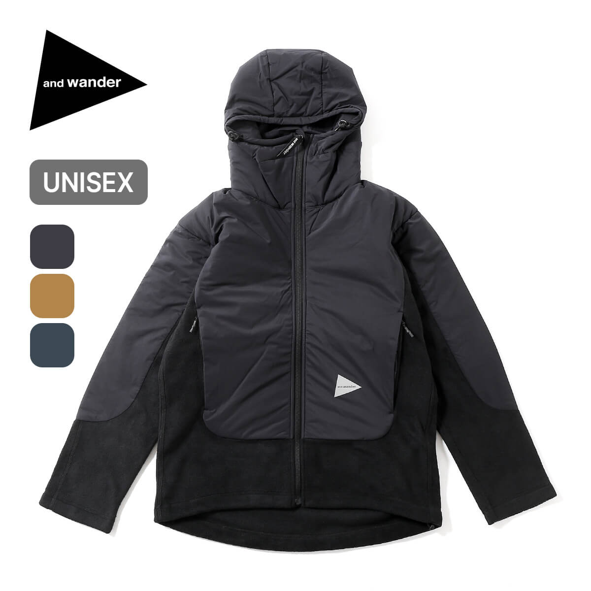 and wander アンドワンダー トップフリースジャケット