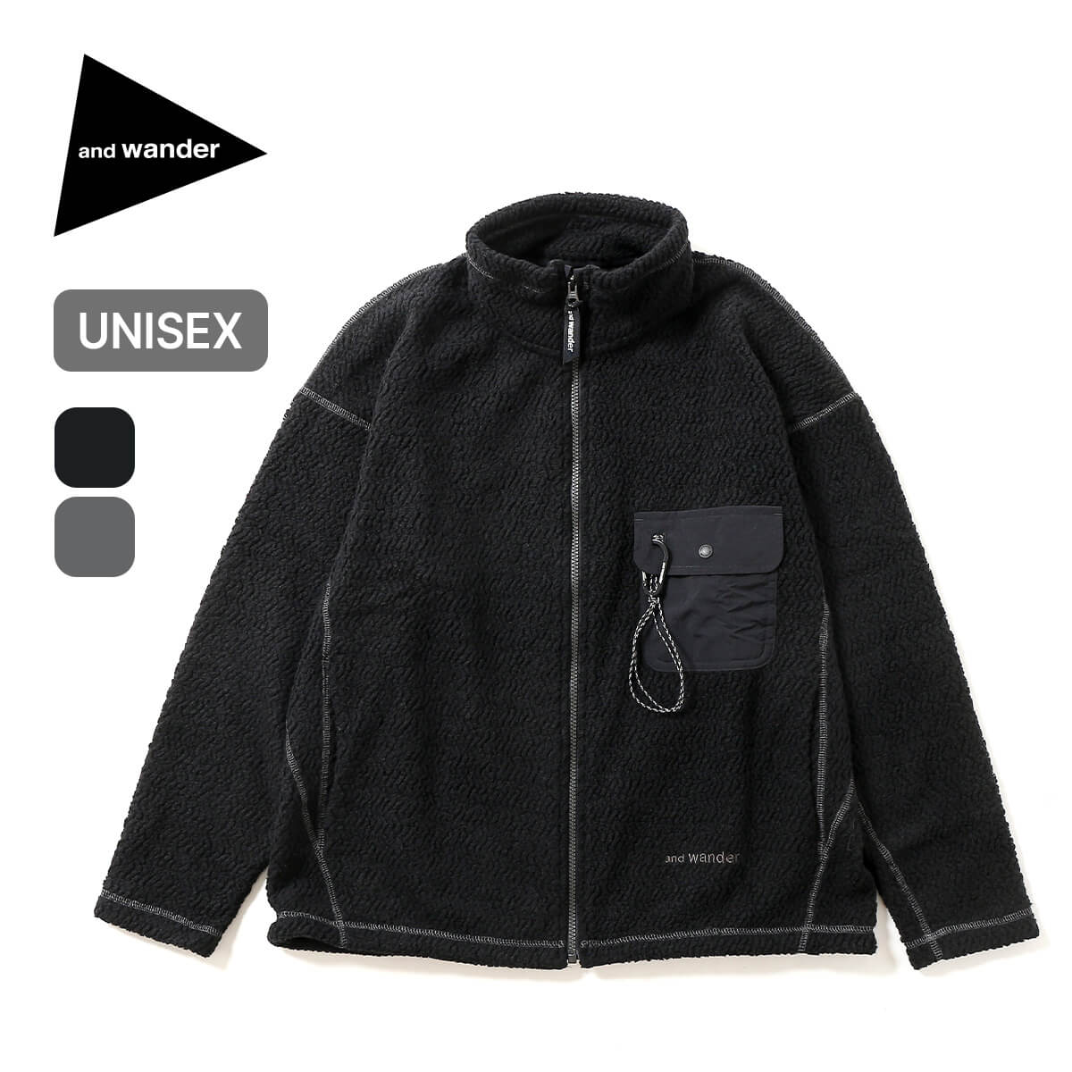 and wander アンドワンダー リウールJQスタンドジップ