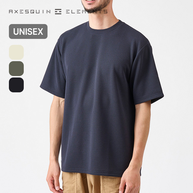 AXESQUIN ELEMENTS アクシーズクインエレメンツ ドライワッフルのショートスリーブTシャツ