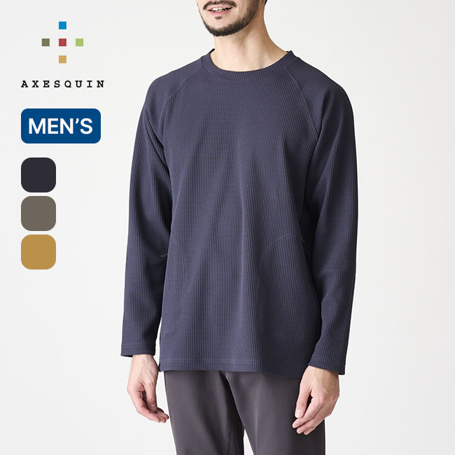 AXESQUIN アクシーズクイン ワッフルLS Tee メンズ