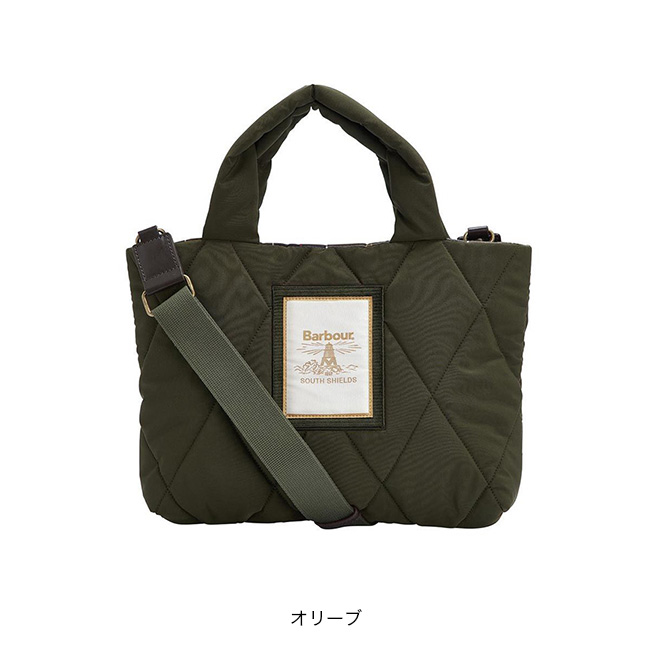 Barbour バブアー マライアミニキルテッドトートバッグ(ブラック