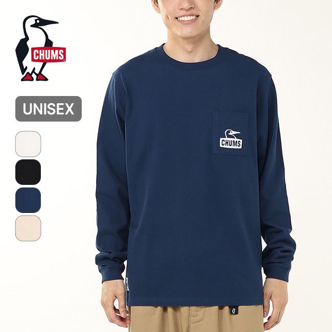 CHUMS チャムス ブービーフェイスポケットブラッシュドL/S Tシャツ