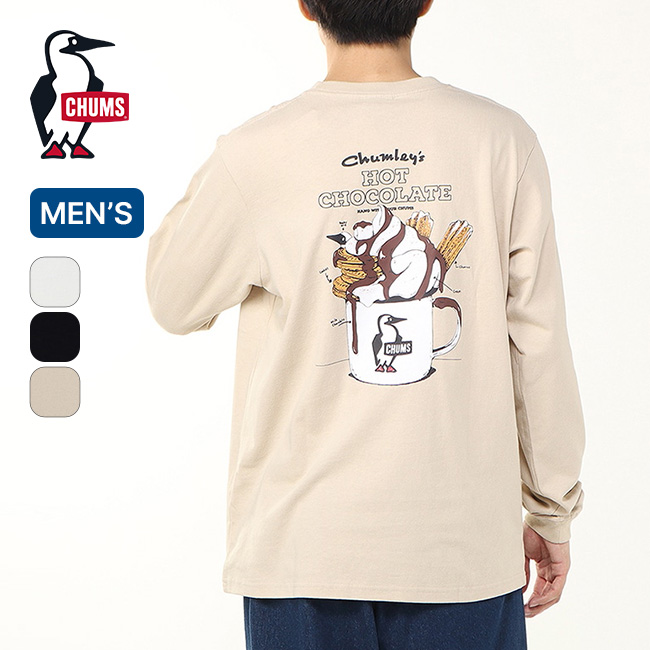 CHUMS チャムス ホットチョコレートポケットブラッシュドL/S Tシャツ メンズ