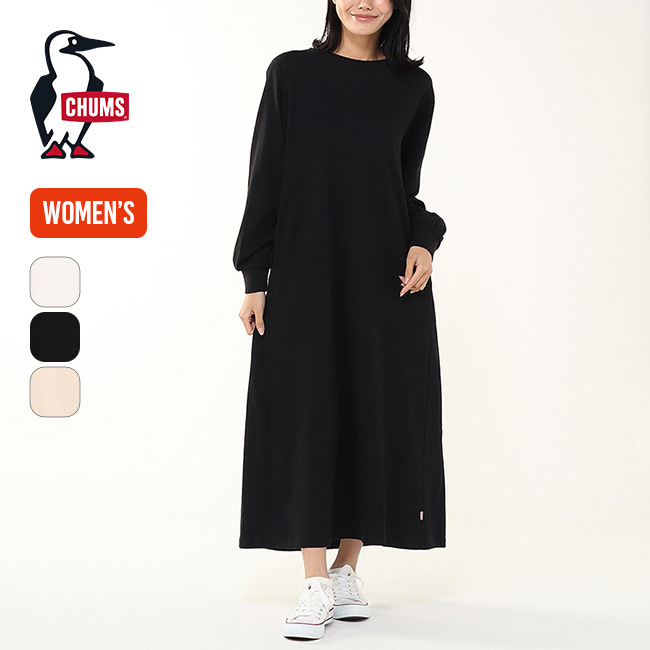 CHUMS チャムス バッグギャザーブラッシュドL/S Tドレス【ウィメンズ】