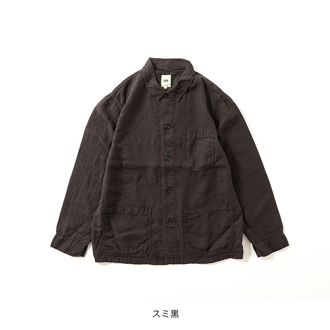 FOB FACTORY エフオービーファクトリー ヘンプカバーオール(M スミ黒