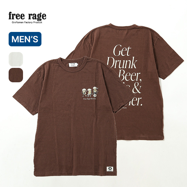 free rage フリーレイジ リサイクルコットンTee(ゲット ドランク)