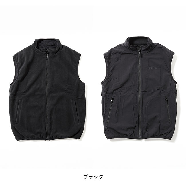 【タグ付き新品】Gramicci リバーシブルフリースベスト XS ブラック GRAMICCI グラミチ リバーシブルフリースベスト(XS ヘザーチャコール