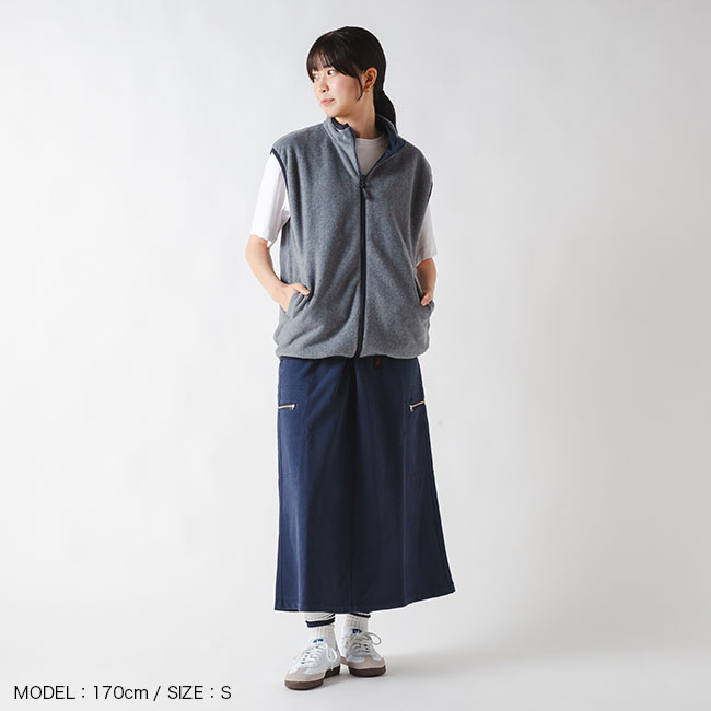 GRAMICCI グラミチ リバーシブルフリースベスト(XS ヘザーチャコール