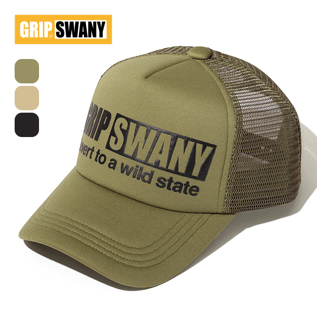 GRIP SWANY グリップスワニー ボックスロゴトラッカーキャップ