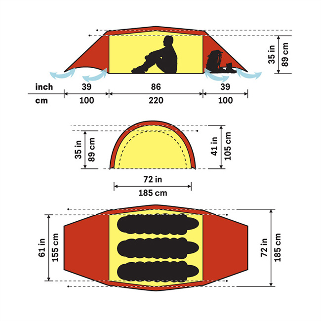 HILLEBERG ヒルバーグ ヘラグス3(グリーン): SUNDAY MOUNTAIN ANA Mall
