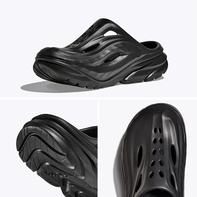 HOKA ホカ オラ リカバリーミュール ユニセックス(5/7(23cm) ブラック