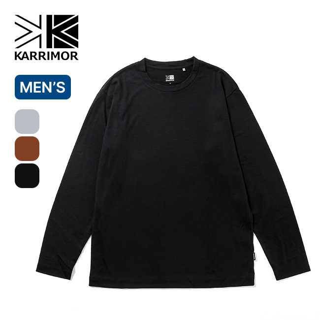 KARRIMOR カリマー ビシュウメリノウールL/S Tシャツ メンズ