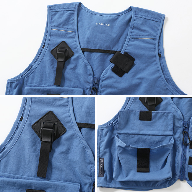 MACOLE マコール ユーティリティショートベスト オニベジ(ブラック