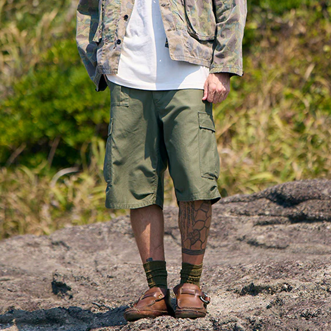 NIGEL CABOURN ナイジェルケーボン アーミーカーゴショート(30 ダーク