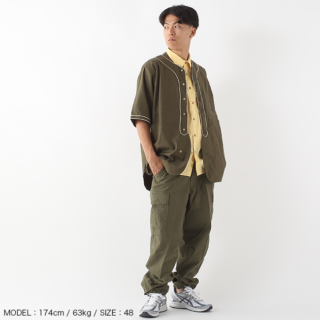 NIGEL CABOURN ナイジェルケーボン ベースボールシャツS/Sタイプ2(48