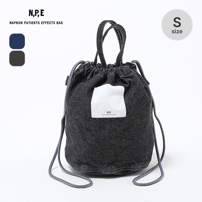 N.P.E NAPRON PATIENTS EFFECTS BAG エヌピーイーナプロンペイシェントエフェクトバッグ ブリーチドデニムペイシェントバッグ S