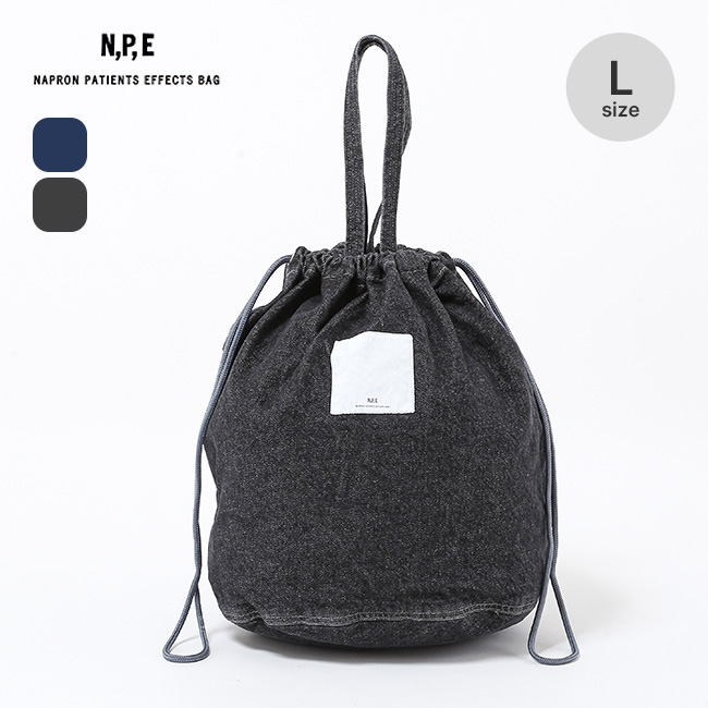 N.P.E NAPRON PATIENTS EFFECTS BAG エヌピーイーナプロンペイシェントエフェクトバッグ ブリーチドデニムペイシェントバッグ L