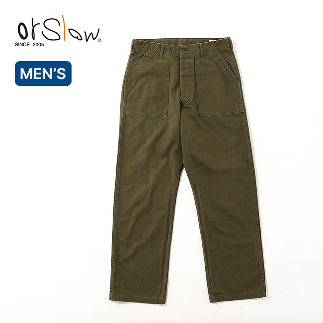 orslow オアスロウ ヘリンボーン ヴィンテージフィットファティーグパンツ メンズ