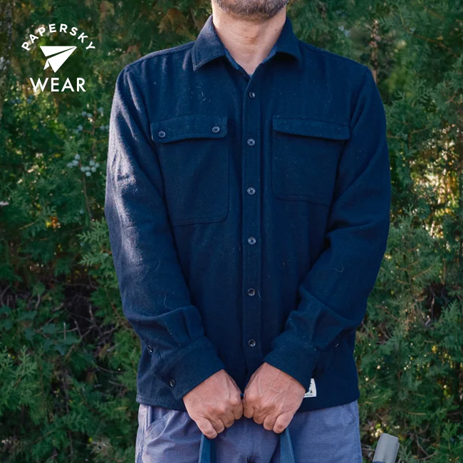 PAPERSKY WEAR×Jackie and Jerry ペーパースカイウェア×ジャッキーアンドジェリー コーモラントウールシャツ