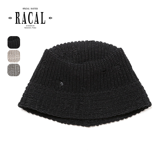 RACAL ラカル ダメージニットバケットハット