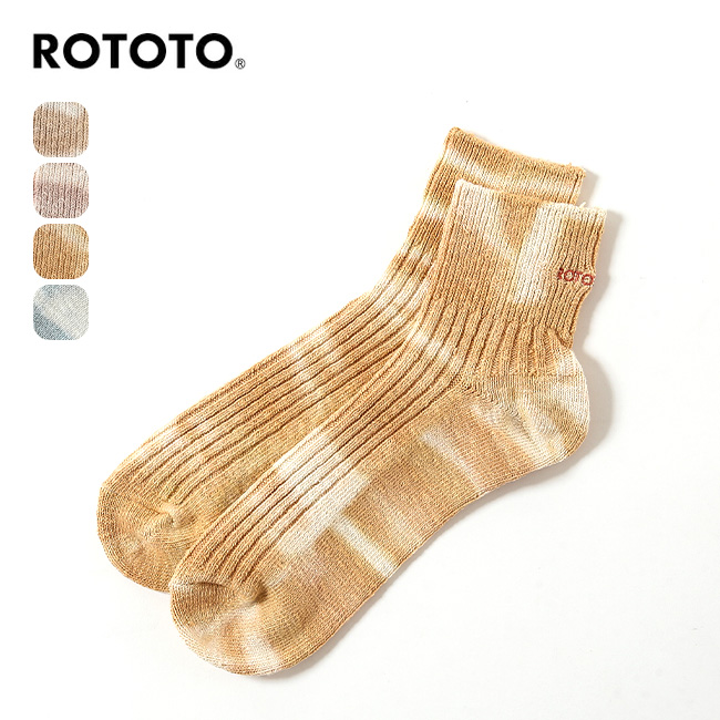 ROTOTO ロトト タイダイリブドアンクルソックス