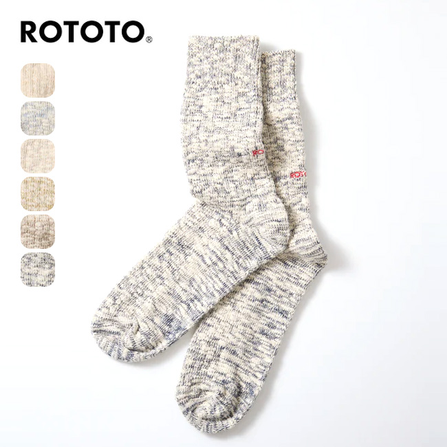 ROTOTO ロトト オーガニックコットンスラブクルーソックス