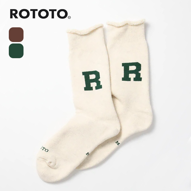 ROTOTO ロトト ラフィースウェットソックス Rロゴ
