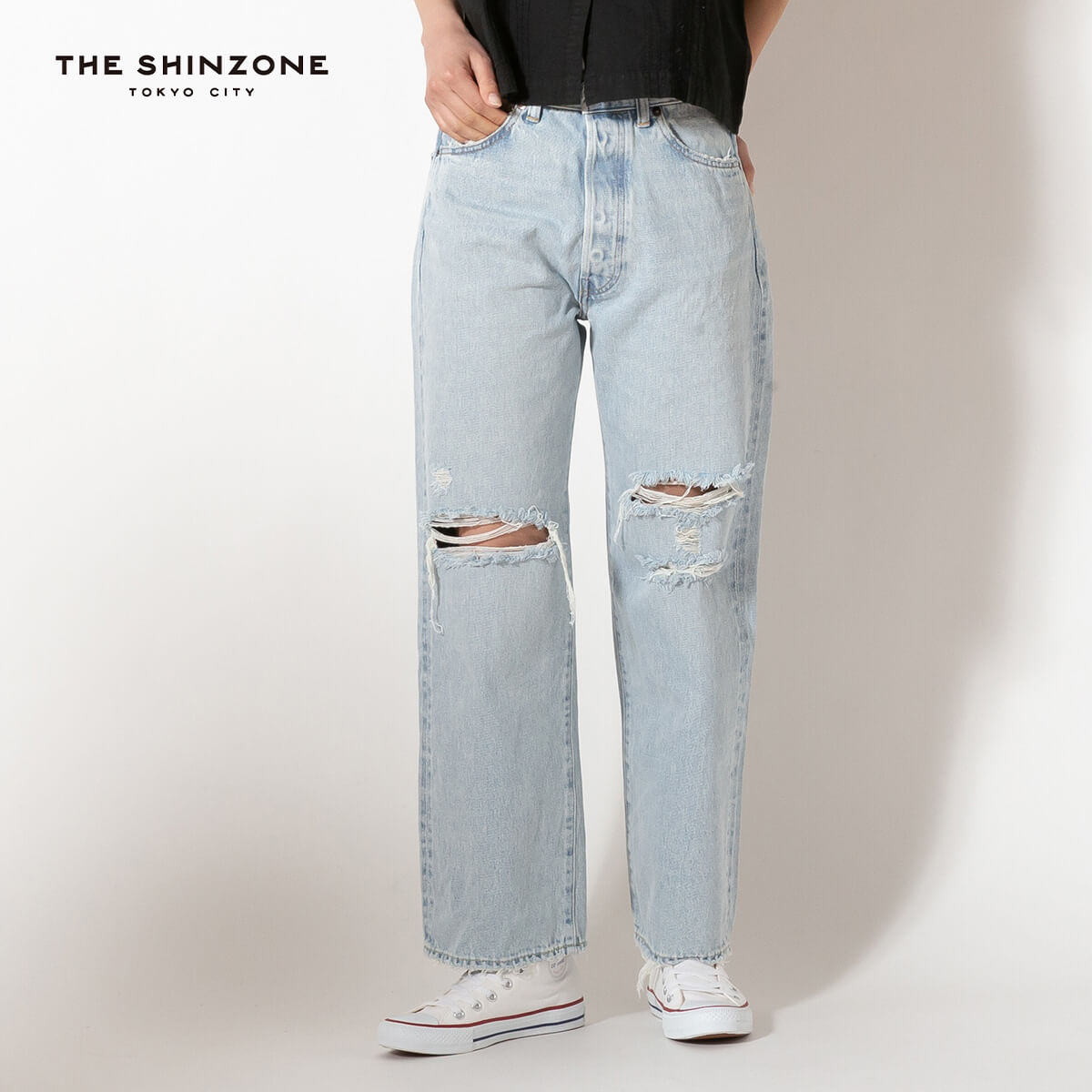 Shinzone THE SHINZONE ザ シンゾーン ニューヨーカーデニムパンツ(ダメージド)(P0 ライトブルー): SUNDAY MOUNTAIN ...