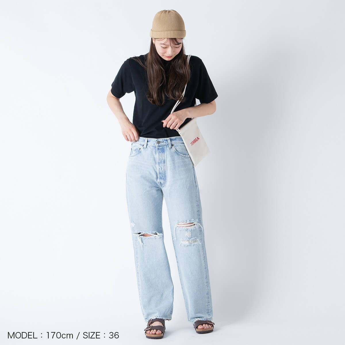 THE SHINZONE ザ シンゾーン ニューヨーカーデニムパンツ(ダメージド