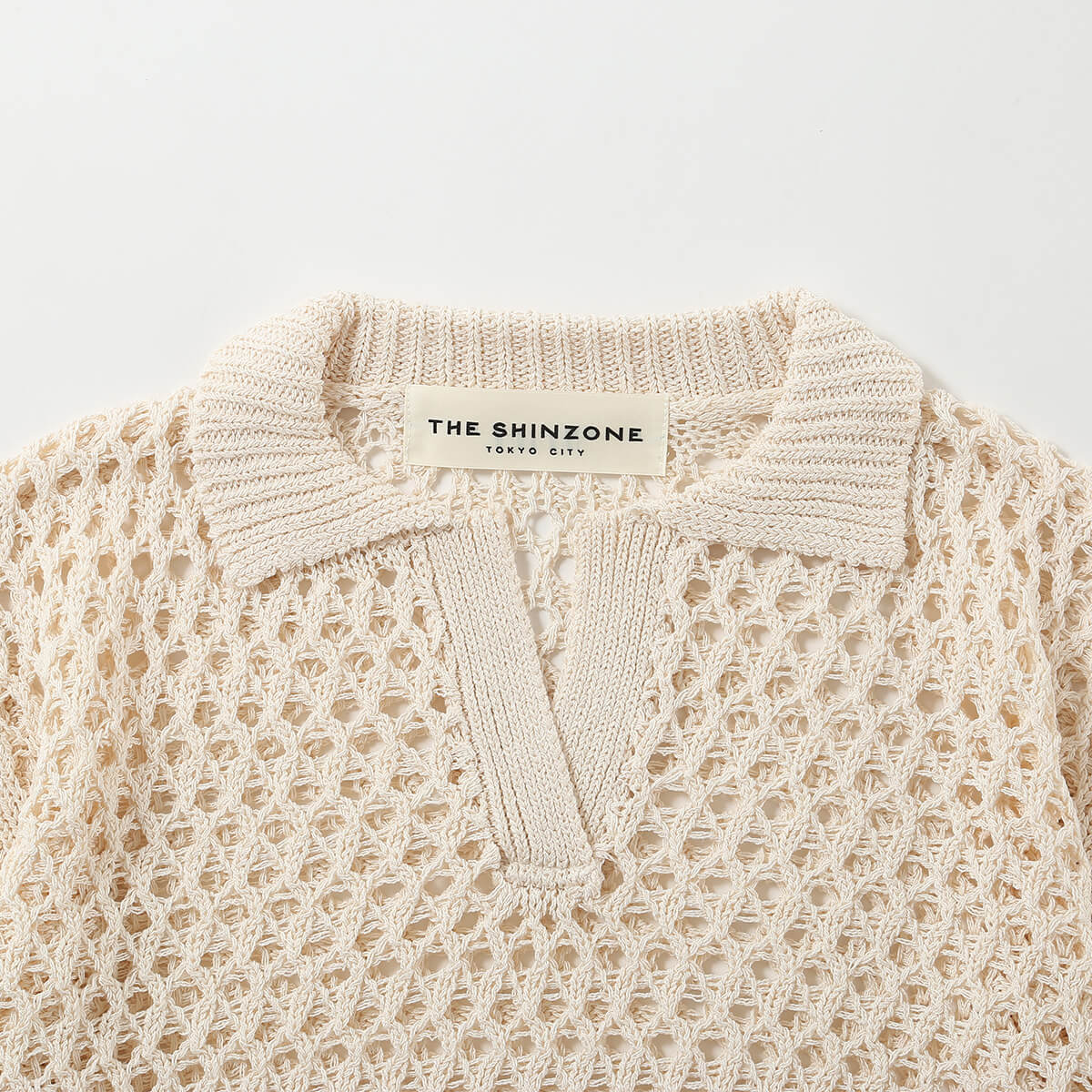 THE SHINZONE ザ シンゾーン オープンワークポロニット(F0