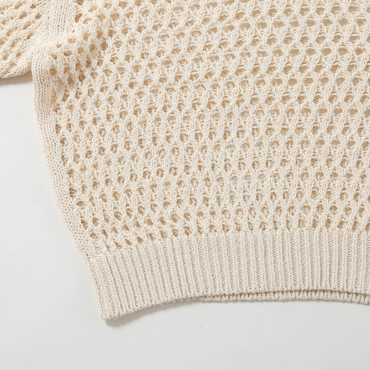 THE SHINZONE ザ シンゾーン オープンワークポロニット(F0 エクリュ