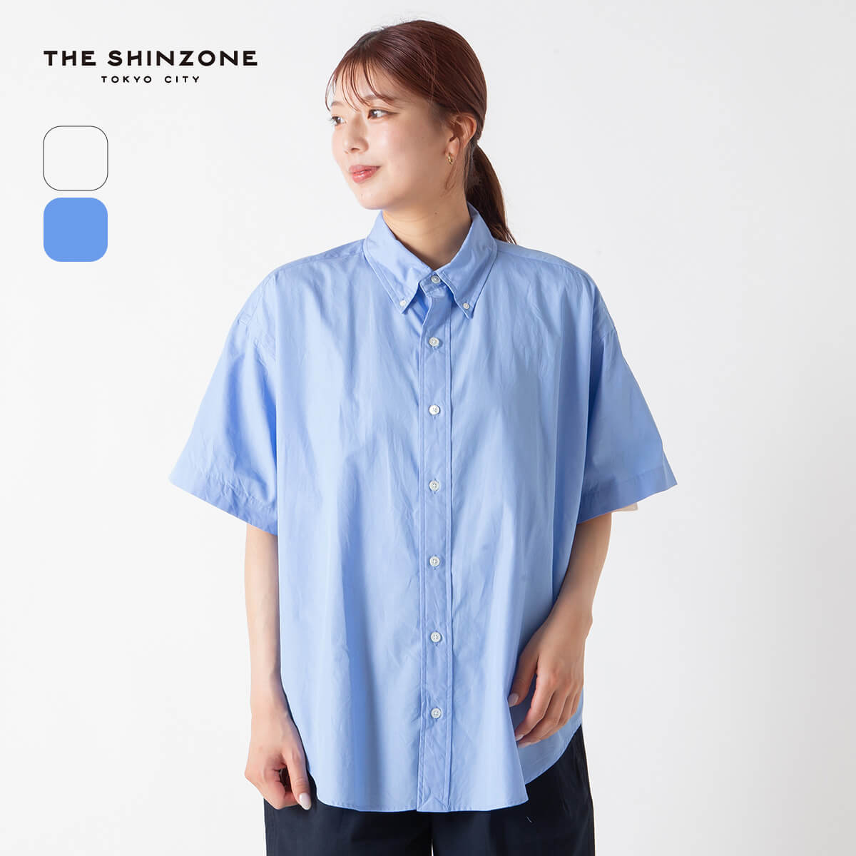 THE SHINZONE ザ シンゾーン ハーフスリーブダディシャツ