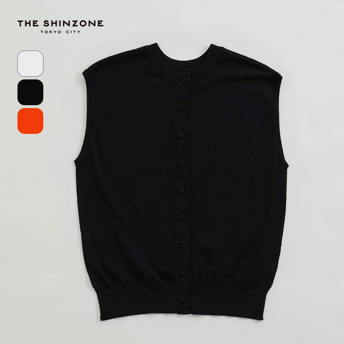 THE SHINZONE ザ シンゾーン アイスコットンニットスリーブレストップ