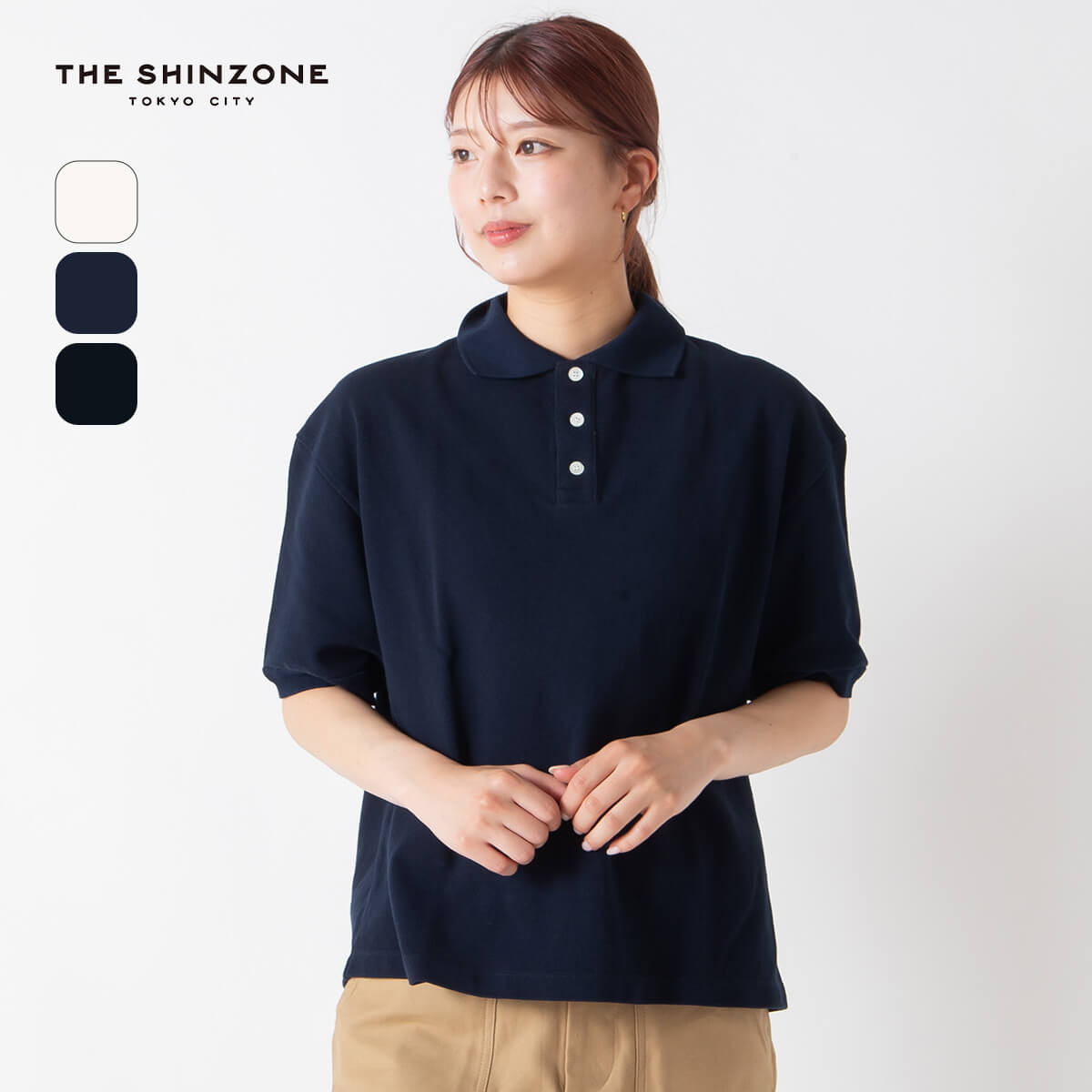 THE SHINZONE ザ シンゾーン ワイドポロシャツ