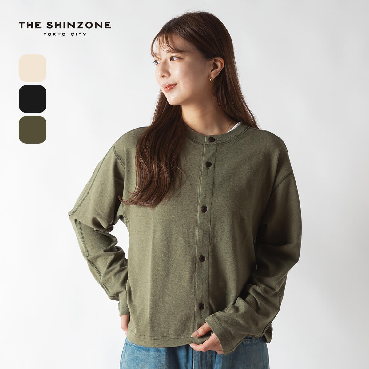 THE SHINZONE ザ シンゾーン C/Wクルーネックカーディガン