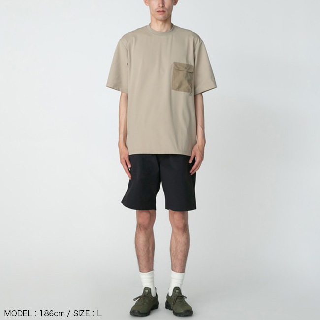 snow peak スノーピーク ナイロンタッサー2ウェイショーツ(M ブラック