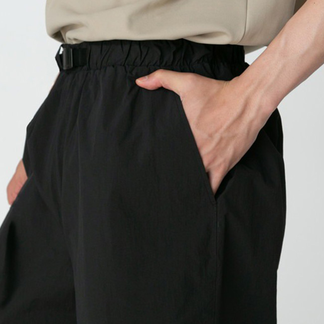 snow peak スノーピーク ナイロンタッサー2ウェイショーツ(M ブラック