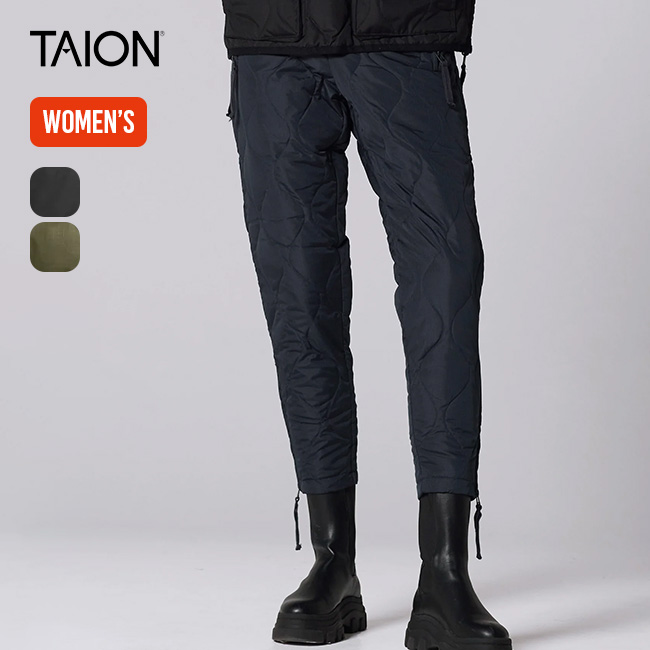 TAION タイオン ミリタリー ジップスリット ダウンパンツ