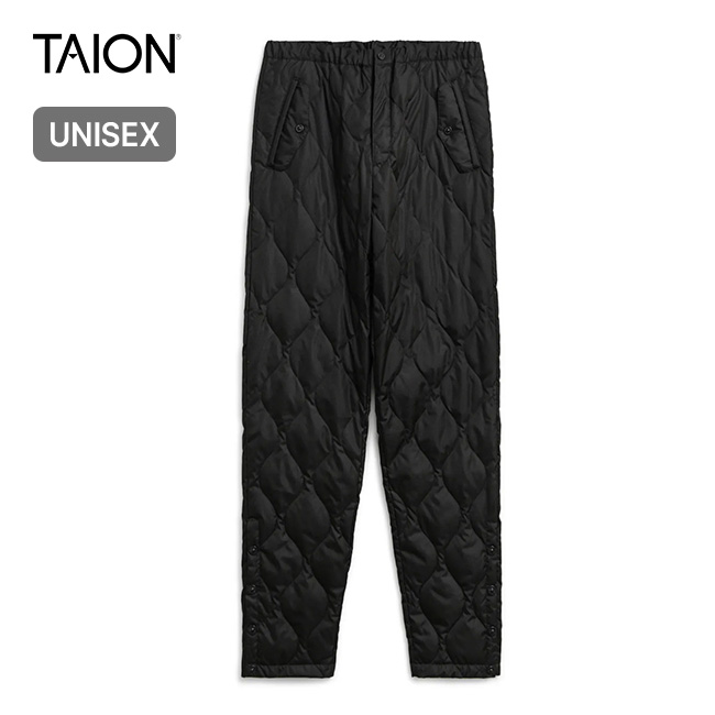 TAION タイオン ボタンスリットパラシュートダウンパンツ ユニセックス