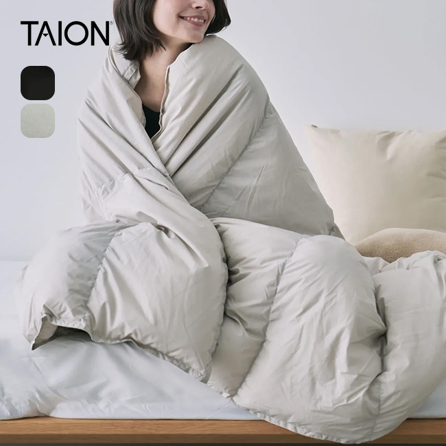 TAION タイオン ルームダウン 超軽量 800FP 羽毛布団 クッションカバー付き(セミダブルサイズ?)