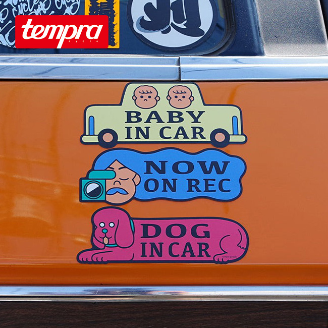 tempra cycle×JUN OSON テンプラサイクル×ジュンオソン テンプラガレージ カーマグネット