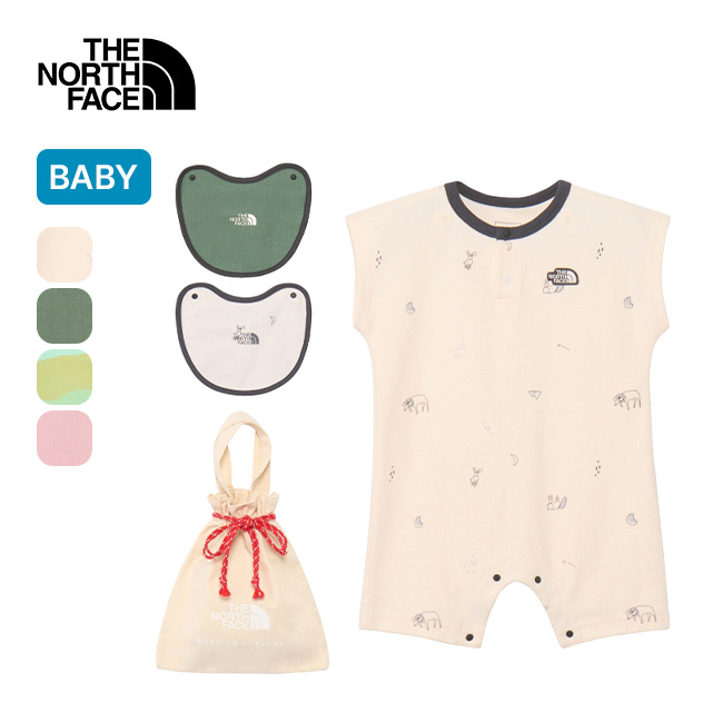 THE NORTH FACE ノースフェイス ラッチパイルロンパース&2Pビブ【ベビー】