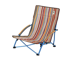 LOGOS / ストライプ あぐらチェア-AH(オレンジ)