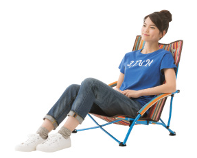 LOGOS / ストライプ あぐらチェア