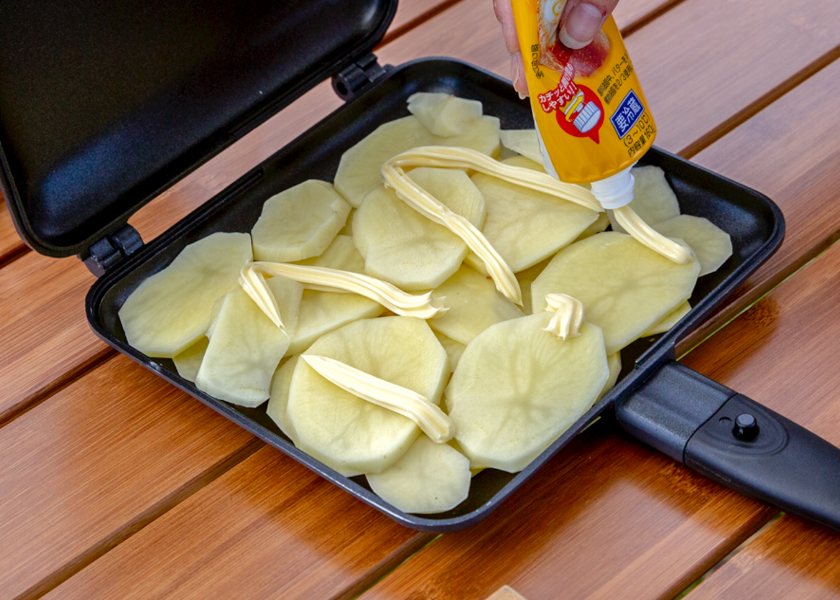 バターを乗せる